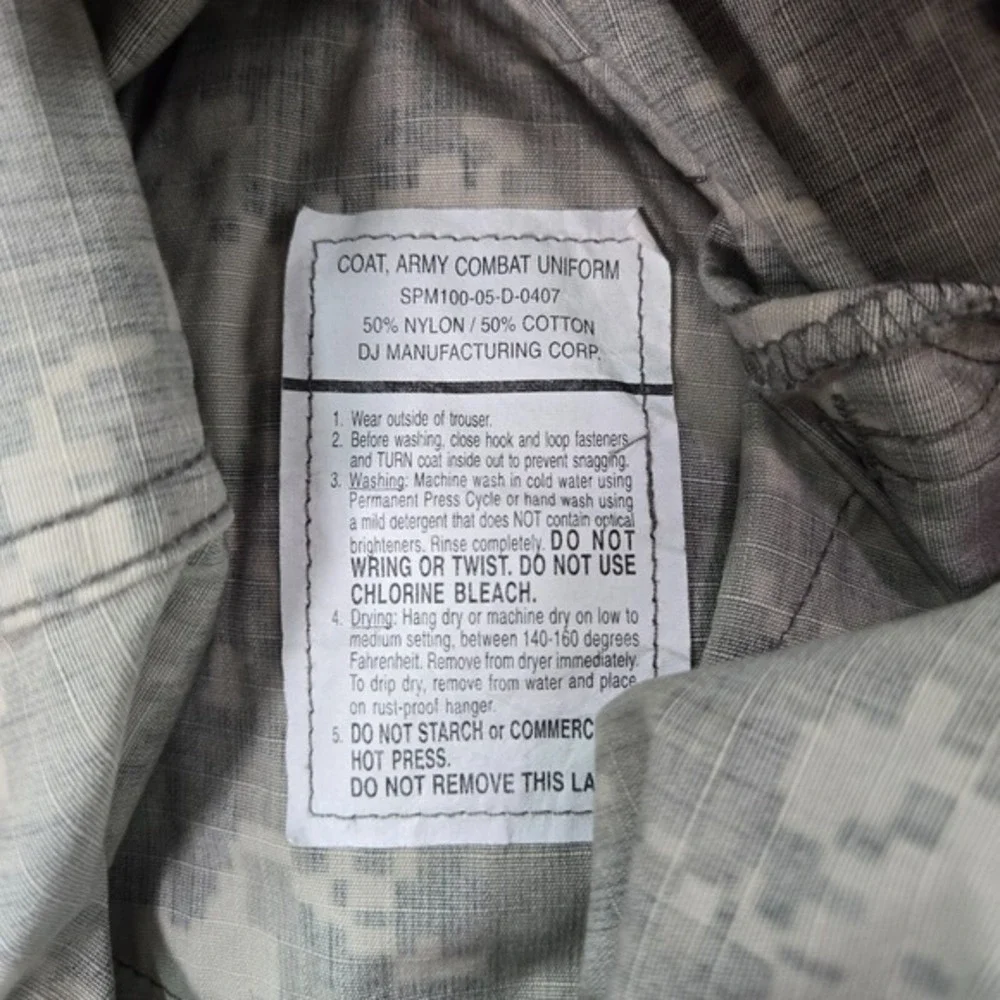 US Army Men Jacket Large‎ Digital Camo Utility Pocket Ripstop ACU Coat